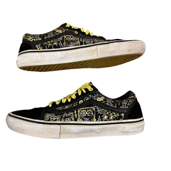 Vans~SpongeBob "Skate Old Skool" Sneakers (Gigliotti)Classic Skate Shoes Size 10 - Picture 10 of 14